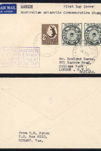 Australia Mawson Island CDS on an First Day cover