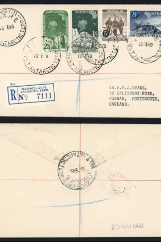 AAT SG2/5 Mawson Island CDS on an Registered cover