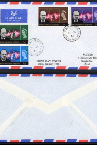 BAT 1966 Churchill Set on Signy Island FDC stamps cat 15 pounds