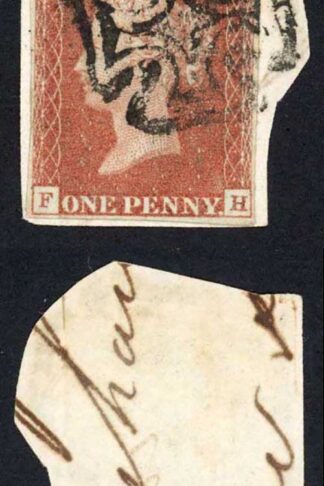1841 Penny Red (FH) Plate 12 SUPERB MANCHESTER Maltese Cross Cat 350++