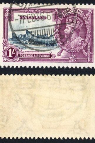 Nyasaland SG126k 1935 Silver Jubilee 1/- Kite and Vertical Log Fine used Cat 750