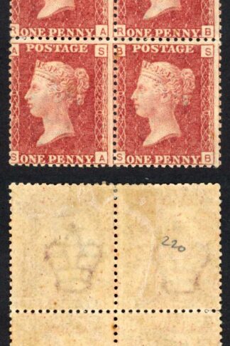 SG43 Penny Plate 220 Block M/M Cat 180 pounds