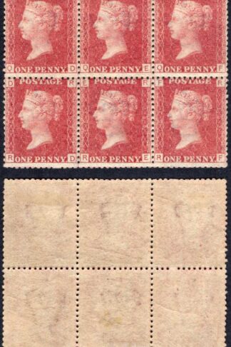 SG43 Penny Plate 153 Block 3 x U/M Cat 960 pounds