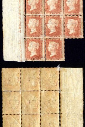 SG43 Penny Plate 204 Block M/M (faded) Split Perfs Cat 765 pounds
