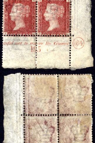 SG43 Penny Plate 164 Block Mint part Gum Cat 330 pounds