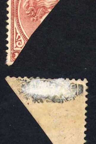 Falkland Is SG13 1/2d on half of a 1d Mint (paper adhesion) cat 650