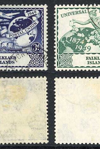 Falkland Is SG168/71 1949 UPU set CDS used Cat 16 pounds