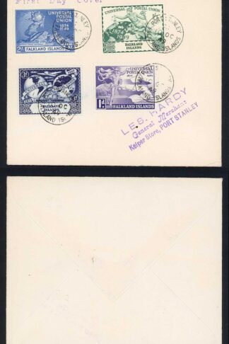 Falkland Is SG168/71 UPU Set on a Printed First Day Cover