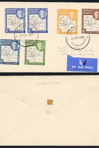 FID Selection of Thin Maps on Airmail cover to England