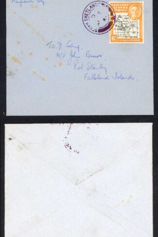FID SG6 6d Black and Orange Thick map Violet South Shetland CDS