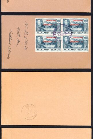 FID SGA1/A8 KGVI set opt Graham Land in Blocks on small individual covers Cat 56