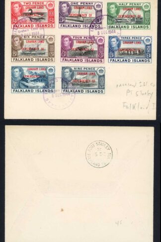 FID SGA1/A8 KGVI set opt Graham Land on Cover (NOT FDC)