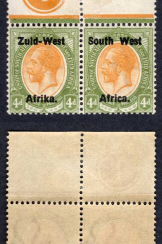 SWA SG5 4d Orange-yellow and sage-green opt Zuid-West Plate Pair U/M