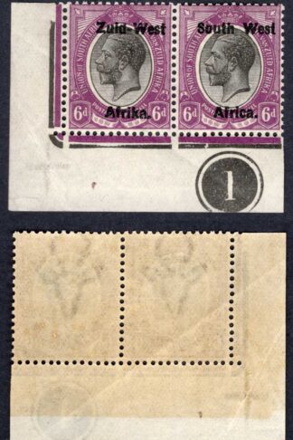SWA SG6 6d opt Zuid-West Plate Pair M/M (crease)