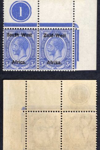 SWA SG4 3d Ultramarine opt Zuid-West Plate Pair U/M