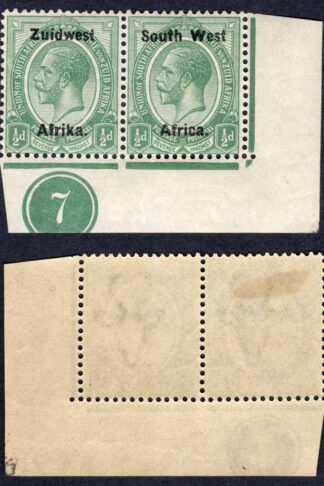 SWA SG16 1/2d opt Zuid west (14mm between) Plate Pair M/M