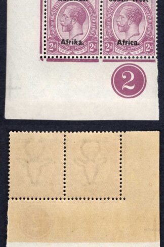SWA SG18 2d opt Zuid west (11mm) U/M Plate Pair 3 dots top right corner (R20/2)