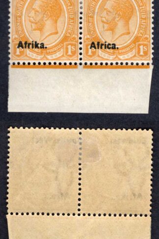 SWA SG22 1/- opt Zuid west (11mm) M/M Opt Shifted to the left (pale shade)