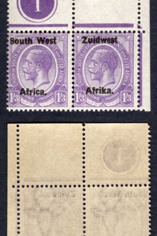 SWA SG23 1/3 opt Zuid west (11mm) M/M Plate Pair Opt Misaligned and Over inked