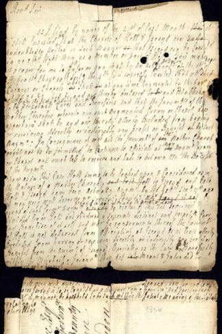 1750 Entire from Chester with CHES/TER and 23/MR Bishop Mark
