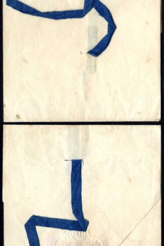 1846 DLR security wrapper essay blind embossed 801/aug 22nd/1846/registered/