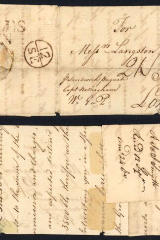 1770 Falmouth-Charleston Packet CHARLES/TOWN one of the early Colonial H/S