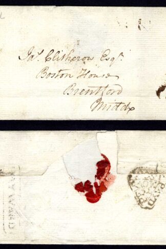 1786 (Monday 18 Dec) Wrapper to Brentford with Temple DOCKWRA and HAYWARD H/S