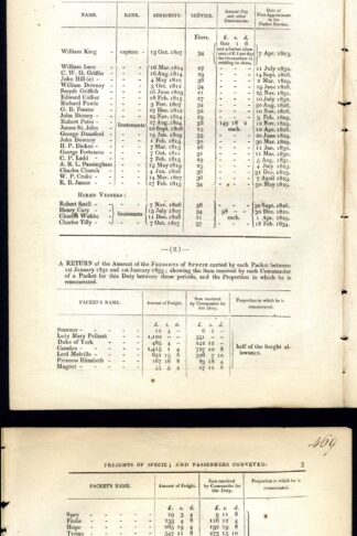 Treasury copy for Post Office orders including 1834 (5 March) order titled Pack