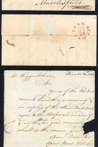 Halifax Penny Post (SUPERB strike) On a 1824 Entire