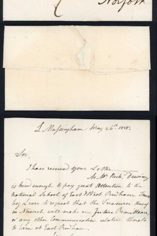 Rougham Penny Post (SUPERB Strike) Ona 1818 Entire