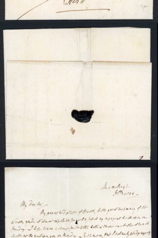 Taunton Penny Post (SUPERB Strike) on an 1836 Entire