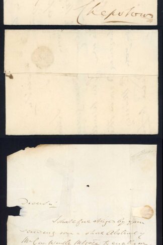 Coleford Penny Post (SUPERB Strike) on an 1825 Entire