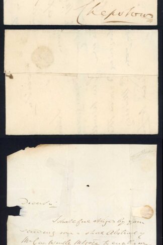 Coleford Penny Post (SUPERB Strike) on an 1825 Entire