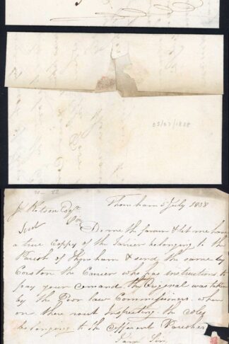 Lynn Penny Post (SUPERB Strike) on an 1838 Entire
