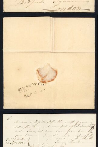 1803 Bristol Circular Framed 7/PP/P on an Entire Scarce
