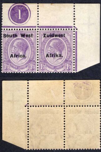 SWA SG36 1/3 opt Zuid west (12mm) U/M Plate Pair (mounted in the margin)