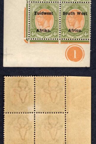SWA SG33 4d opt Zuid west (12mm) M/M Plate Block South West 16mm long