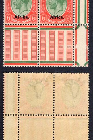 SWA SG27 One Pound opt Zuid west (11mm) M/M Marginal Pair Cat 425 pounds