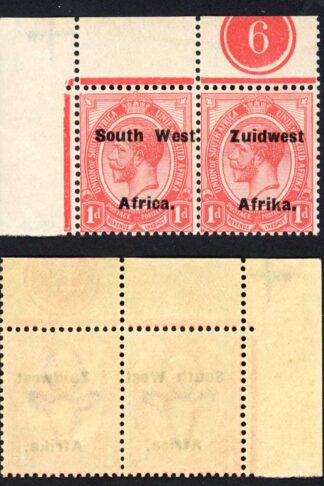 SWA SG30 1d opt Zuid west (12mm) U/M Plate Number Pair