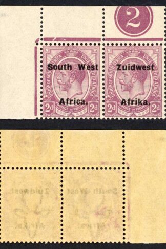 SWA SG31 2d opt Zuid west (12mm) U/M Plate Number Pair