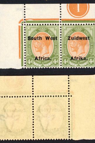 SWA SG33 4d opt Zuid west (12mm) U/M Plate Number Pair