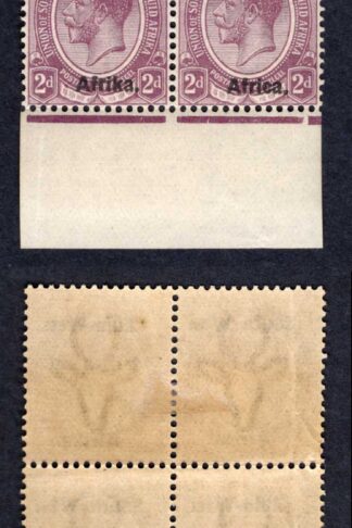 SWA SG3 2d opt Zuid-west Block To Left Stamp Line Before Overprint M/M