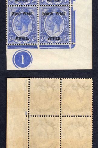 SWA SG4 3d opt Zuid-west Plate Block of 4 U/M