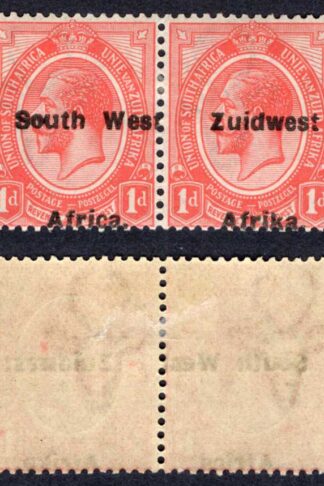SWA SG30 1d opt Zuid west (12mm) M/M Plate Misplaced Overprint