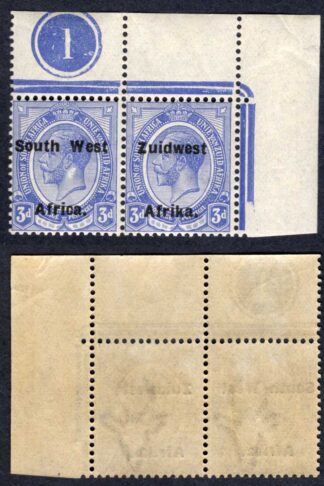 SWA SG32 3d opt Zuid west (12mm) Plate Pair U/M Misplaced Overprint