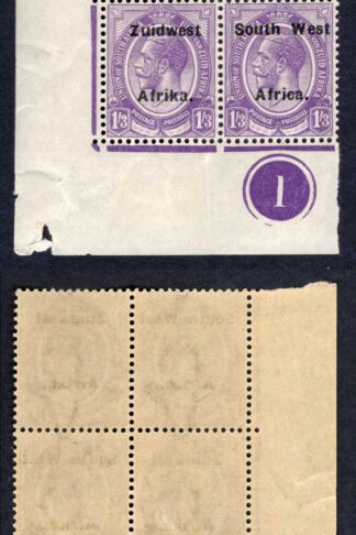 SWA SG36 1/3 opt Zuid west (12mm) Plate Block U/M (mounted in margin)