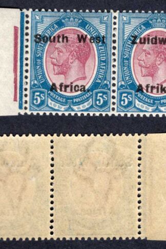 SWA SG38 5/-  opt Zuid west (12mm) M/M Cat 65 pounds