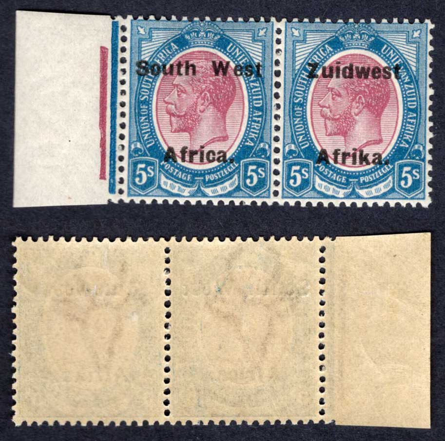 SWA SG38 5/-  opt Zuid west (12mm) M/M Cat 65 pounds