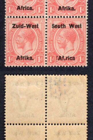 SWA SG2b 1d opt Zuid-west Block of Four inc Af.ica Cat 189 pounds