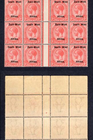 SWA SG2 1d opt Zuid-west Gutter Block of 20 U/M (the perfs are split in top m